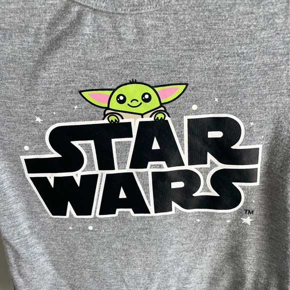 Little Sleepies Star Wars Bamboo Tee Shirt - Grey/Yoda/Stars - Size 2T - Picture 4 of 8